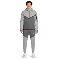 Nike Sportswear Tech Fleece Tracksuit Grey Dark Grey Bright Green
