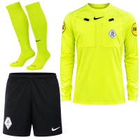 Nike KNVB Scheidsrechterstenue 2026-2028 Lange Mouwen Neon Geel Zwart