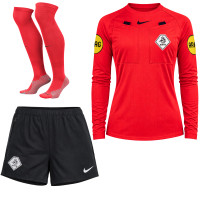 Nike KNVB Referee Kit 2026-2028 Long Sleeve Women Bright Red Black