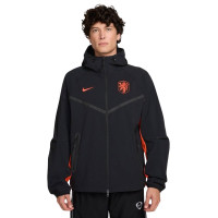 Nike Netherlands Tech Woven Training Jacket 2026-2028 Black Bright Orange