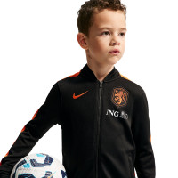 Nike Dutch Team Strike Full-Zip Tracksuit 2026-2028 Toddlers Black Bright Orange