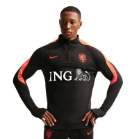 Nike Nederlands Elftal Strike Elite Trainingspak 1/4-Zip 2026-2028 Zwart Feloranje