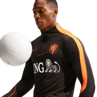 Nike Nederlands Elftal Strike Elite Trainingspak 1/4-Zip 2026-2028 Zwart Feloranje