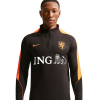 Nike Nederlands Elftal Strike Elite Trainingspak 1/4-Zip 2026-2028 Zwart Feloranje