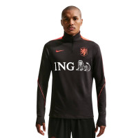 Nike Nederlands Elftal Strike Trainingspak 1/4-Zip 2026-2028 Zwart Feloranje