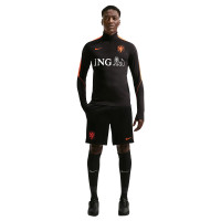 Nike Nederlands Elftal Strike Trainingsbroekje 2026-2028 Zwart Feloranje