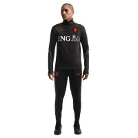 Nike Nederlands Elftal Strike Trainingspak 1/4-Zip 2026-2028 Zwart Feloranje