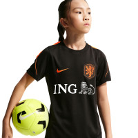 Nike Dutch Team Strike Training Shirt 2026-2028 Kids Black Bright Orange
