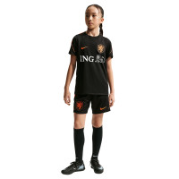 Nike Nederlands Elftal Strike Trainingsbroekje 2026-2028 Kids Zwart Feloranje