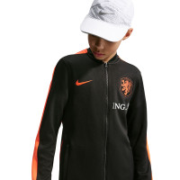 Nike Nederlands Elftal Strike Trainingspak Full-Zip 2026-2028 Kids Zwart Feloranje