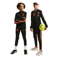 Nike Nederlands Elftal Strike Trainingspak Full-Zip 2026-2028 Kids Zwart Feloranje