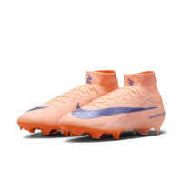 Nike Zoom Mercurial Superfly 10 Elite LV8 Gras Football Boots (FG) Salmon Pink Dark Blue Purple