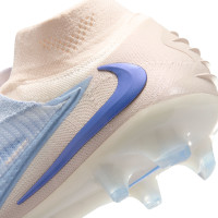Nike Phantom 6 High Elite LV8 Grass Football Boots (FG) Off White Light Blue Blue