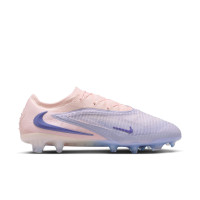 Nike Phantom 6 Low Elite LV8 Grass Football Boots (FG) Off White Light Blue Blue