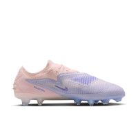 Nike Phantom 6 Low Elite LV8 Grass Football Boots (FG) Off White Light Blue Blue