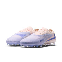 Nike Phantom 6 Low Elite LV8 Grass Football Boots (FG) Off White Light Blue Blue