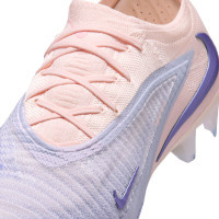 Nike Phantom 6 Low Elite LV8 Grass Football Boots (FG) Off White Light Blue Blue