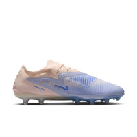 Nike Phantom 6 Low Elite LV8 Artificial Grass Football Boots (AG) Off White Light Blue Blue