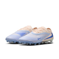 Nike Phantom 6 Low Elite LV8 Artificial Grass Football Boots (AG) Off White Light Blue Blue