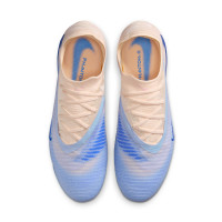Nike Phantom 6 Low Elite LV8 Artificial Grass Football Boots (AG) Off White Light Blue Blue