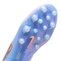 Nike Tiempo Maestro Elite LV8 Artificial Grass Football Boots (AG) Light Blue Purple Blue Bronze