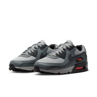 Nike Sneakers Air Max 90 Premium Grey Black Smoke Grey Orange
