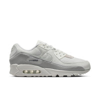 Nike Sneakers Air Max 90 Premium Silver Grey White Beige Grey