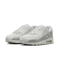 Nike Sneakers Air Max 90 Premium Silver Grey White Beige Grey