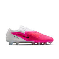 Nike Phantom 6 Low Elite (FG) Gras Voetbalschoenen Wit Felroze Zwart