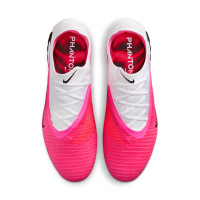 Nike Phantom 6 Low Elite (FG) Gras Voetbalschoenen Wit Felroze Zwart