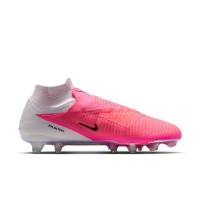 Nike Phantom 6 High Elite (FG) Gras Voetbalschoenen Wit Felroze Zwart
