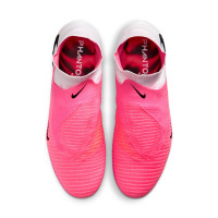Nike Phantom 6 High Elite (FG) Gras Voetbalschoenen Wit Felroze Zwart