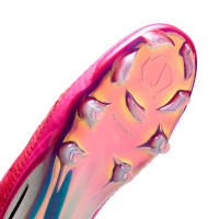 Nike Phantom 6 High Elite (FG) Gras Voetbalschoenen Wit Felroze Zwart