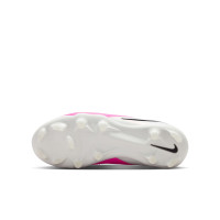 Nike Phantom 6 Pro Low  (MG) Gras / Kunstgras Voetbalschoenen Kids Wit Felroze Zwart