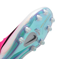 Nike Mercurial Vapor 17 Elite (AG) Kunstgras Voetbalschoenen Felroze Wit Zwart