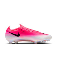 Nike Mercurial Vapor 17 Elite (FG) Gras Voetbalschoenen Felroze Wit Zwart