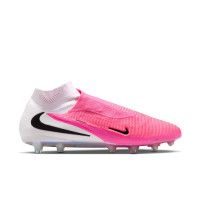 Nike Phantom 6 High Elite (AG) Kunstgras Voetbalschoenen Wit Felroze Zwart