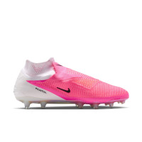 Nike Phantom 6 High Elite (AG) Kunstgras Voetbalschoenen Wit Felroze Zwart