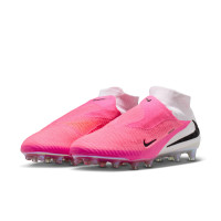 Nike Phantom 6 High Elite (AG) Kunstgras Voetbalschoenen Wit Felroze Zwart