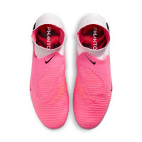 Nike Phantom 6 High Elite (AG) Kunstgras Voetbalschoenen Wit Felroze Zwart