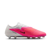 Nike Phantom 6 Low Elite (AG) Kunstgras Voetbalschoenen Wit Felroze Zwart