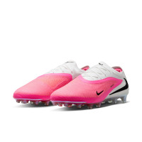 Nike Phantom 6 Low Elite (AG) Kunstgras Voetbalschoenen Wit Felroze Zwart