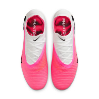 Nike Phantom 6 Low Elite (AG) Kunstgras Voetbalschoenen Wit Felroze Zwart