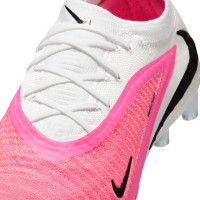 Nike Phantom 6 Low Elite (AG) Kunstgras Voetbalschoenen Wit Felroze Zwart