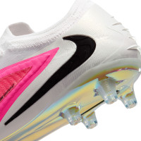 Nike Phantom 6 Low Elite (AG) Kunstgras Voetbalschoenen Wit Felroze Zwart