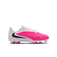 Nike Phantom 6 Low Club (MG) Gras / Kunstgras Voetbalschoenen Kids Wit Felroze Zwart