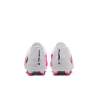 Nike Phantom 6 Low Club (MG) Gras / Kunstgras Voetbalschoenen Kids Wit Felroze Zwart
