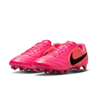 Nike Tiempo Pro Ligera (FG) Gras Voetbalschoenen Felroze Zwart