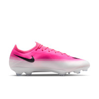 Nike Mercurial Vapor 17 Pro (FG) Gras Voetbalschoenen Felroze Wit Zwart