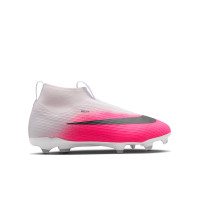 Nike Mercurial Superfly 11 Academy (MG) Gras / Kunstgras Voetbalschoenen Kids Felroze Wit Zwart